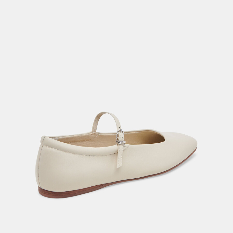 ballerine reyes in pelle avorio