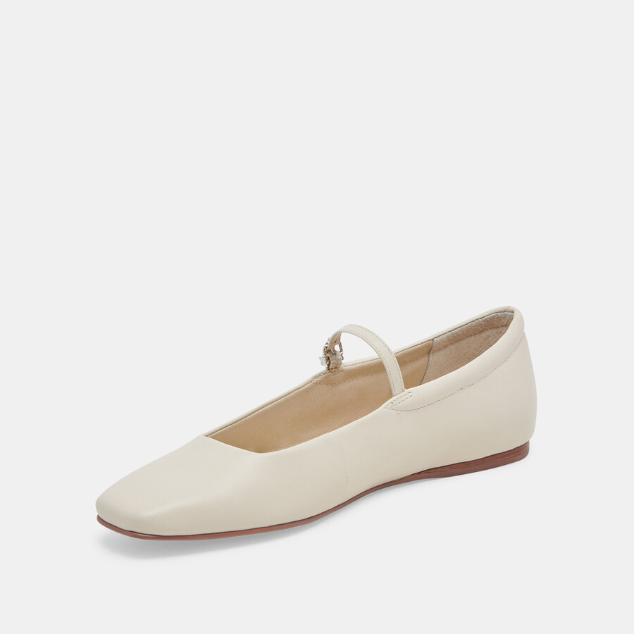 ballerine reyes in pelle avorio