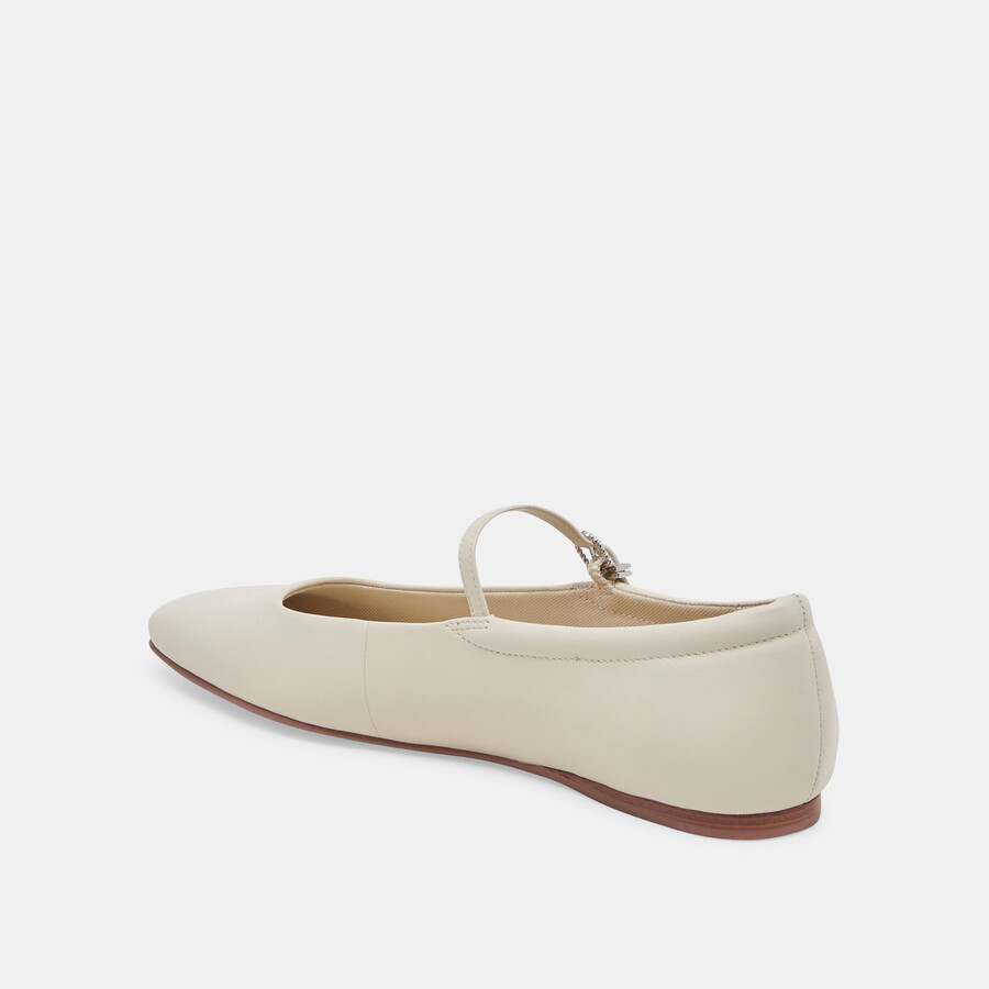 ballerine reyes in pelle avorio