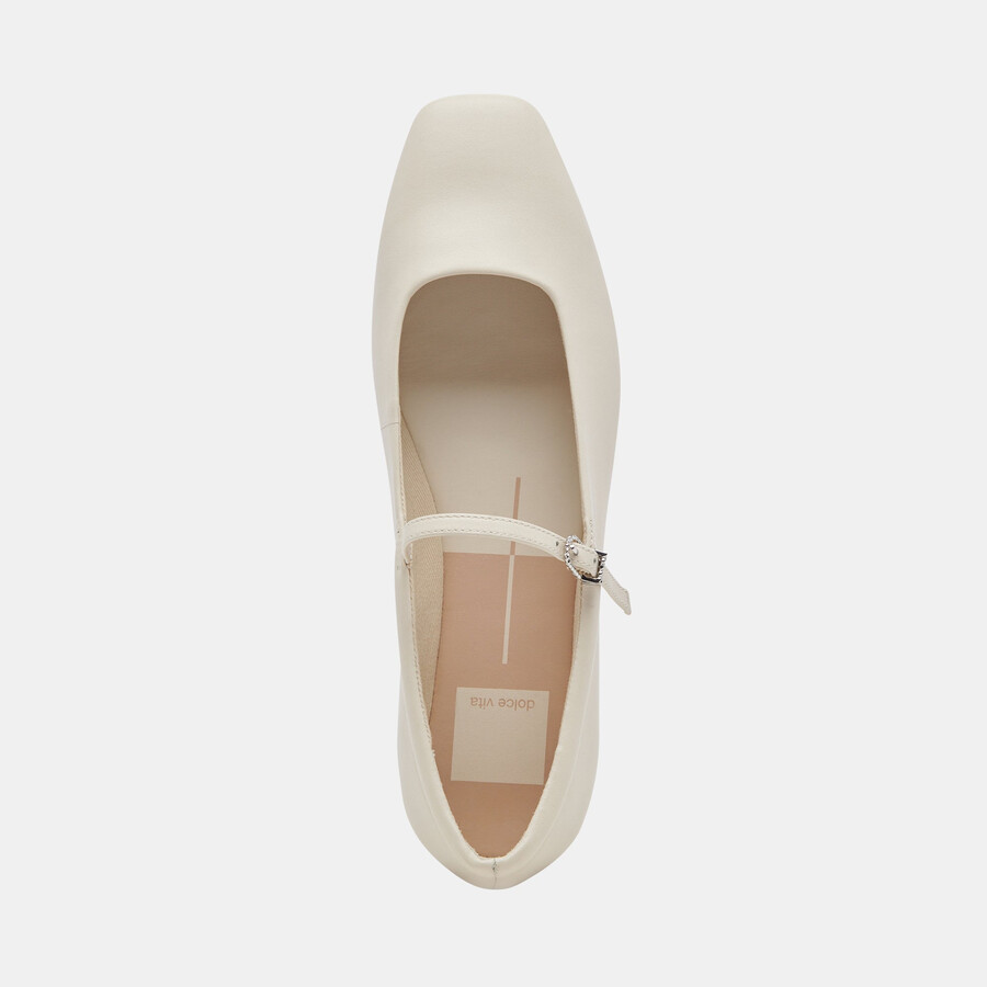 ballerine reyes in pelle avorio