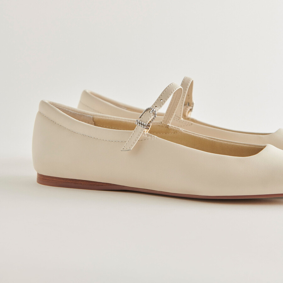 ballerine reyes in pelle avorio