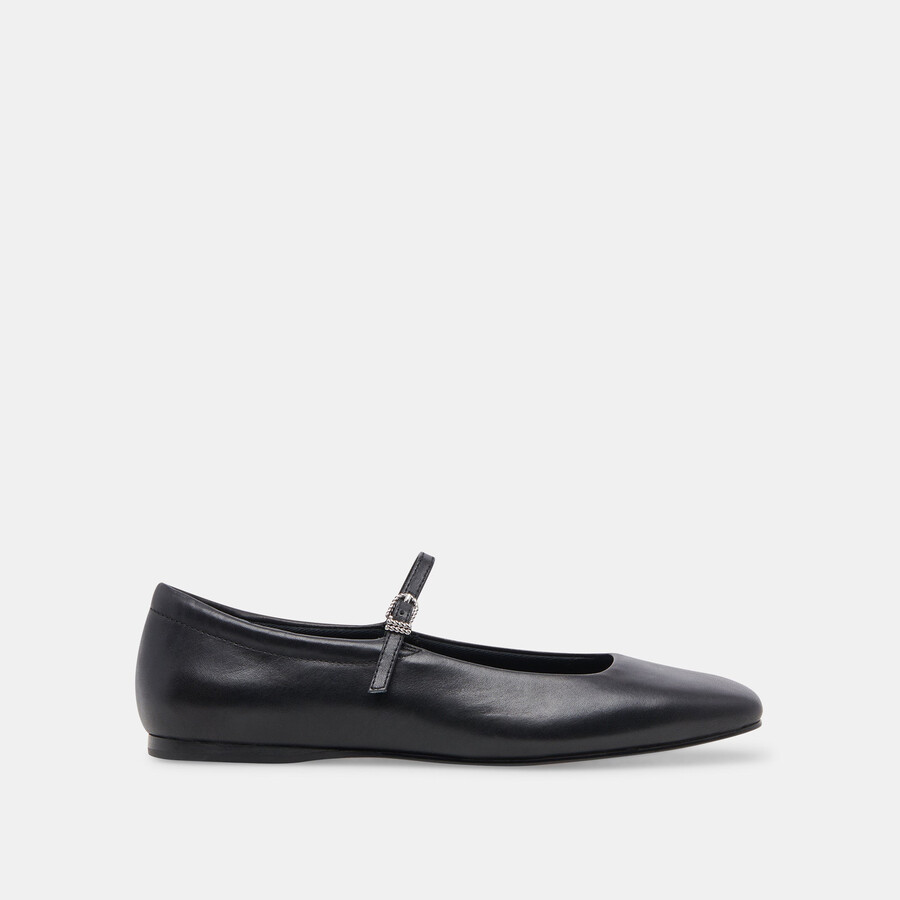 ballerine reyes in pelle nera