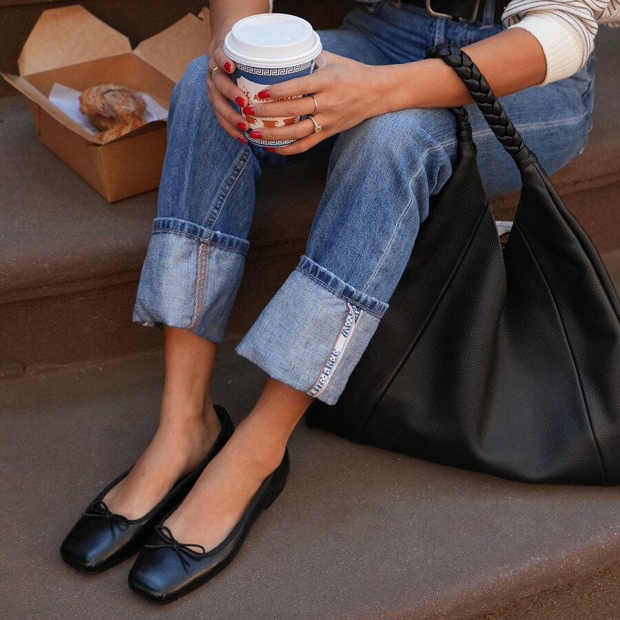 ballerine anisa in pelle nera