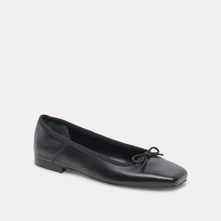 ballerine larghe anisa in pelle nera