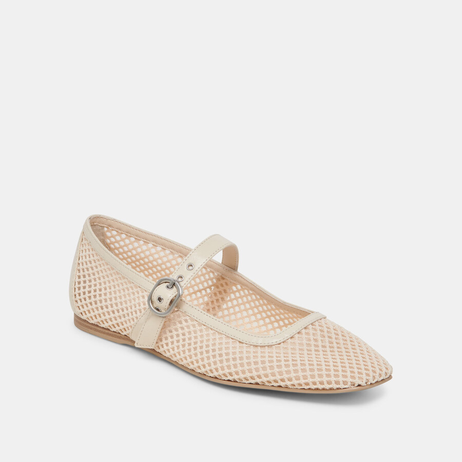 ballerine rodni mesh creme in maglia intrecciata