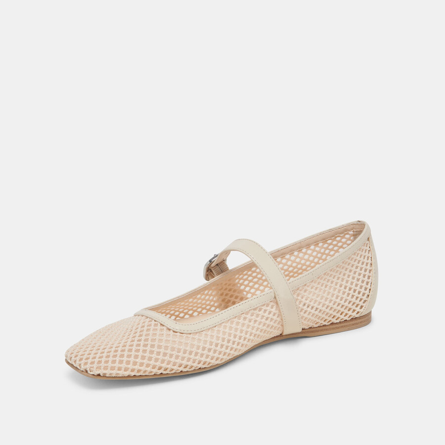 ballerine rodni mesh creme in maglia intrecciata