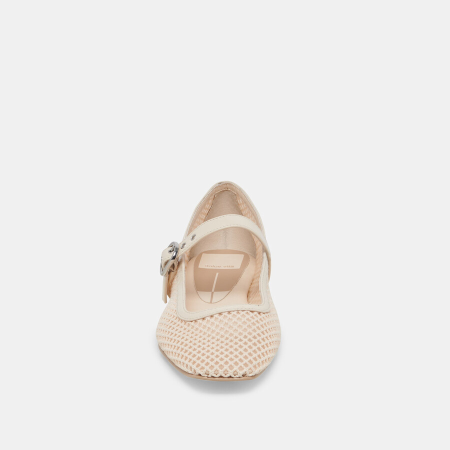 ballerine rodni mesh creme in maglia intrecciata