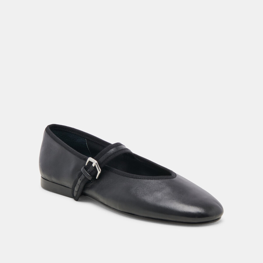 ballerine roslyn in pelle nera