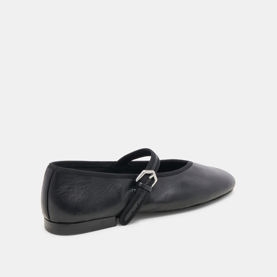 ballerine roslyn in pelle nera
