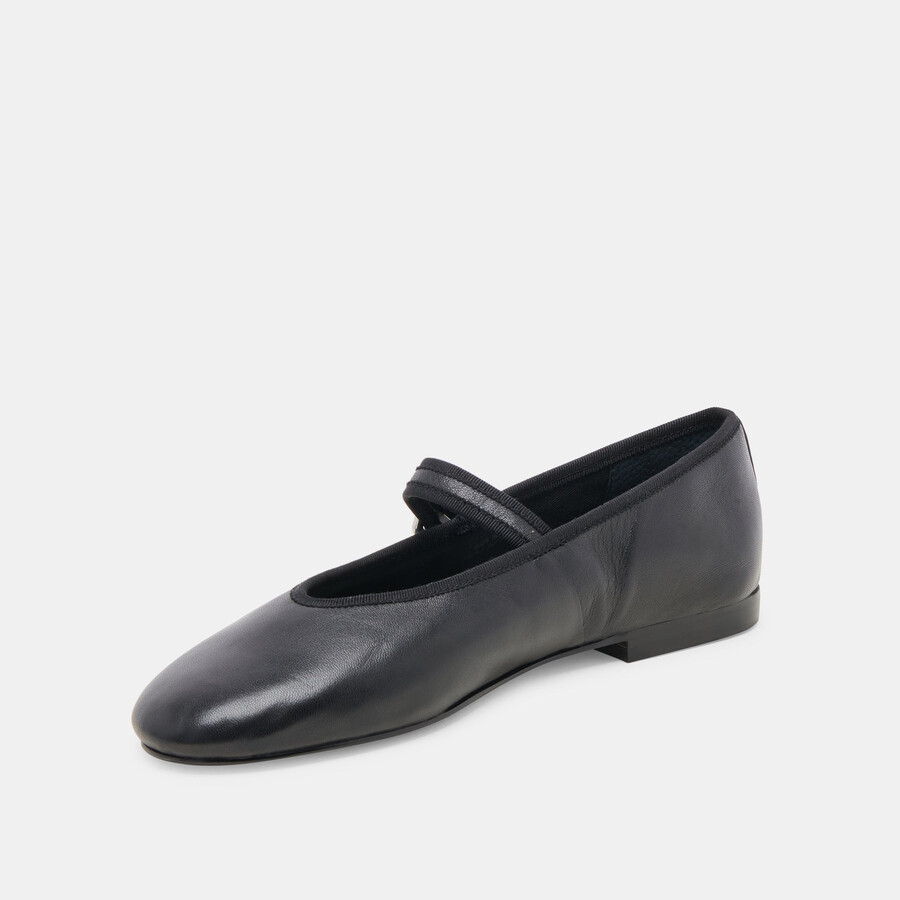 ballerine roslyn in pelle nera