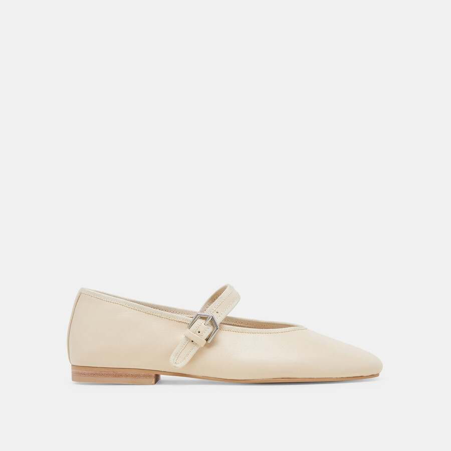 ballerine roslyn in pelle color crema