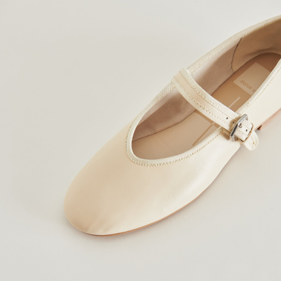ballerine roslyn in pelle color crema