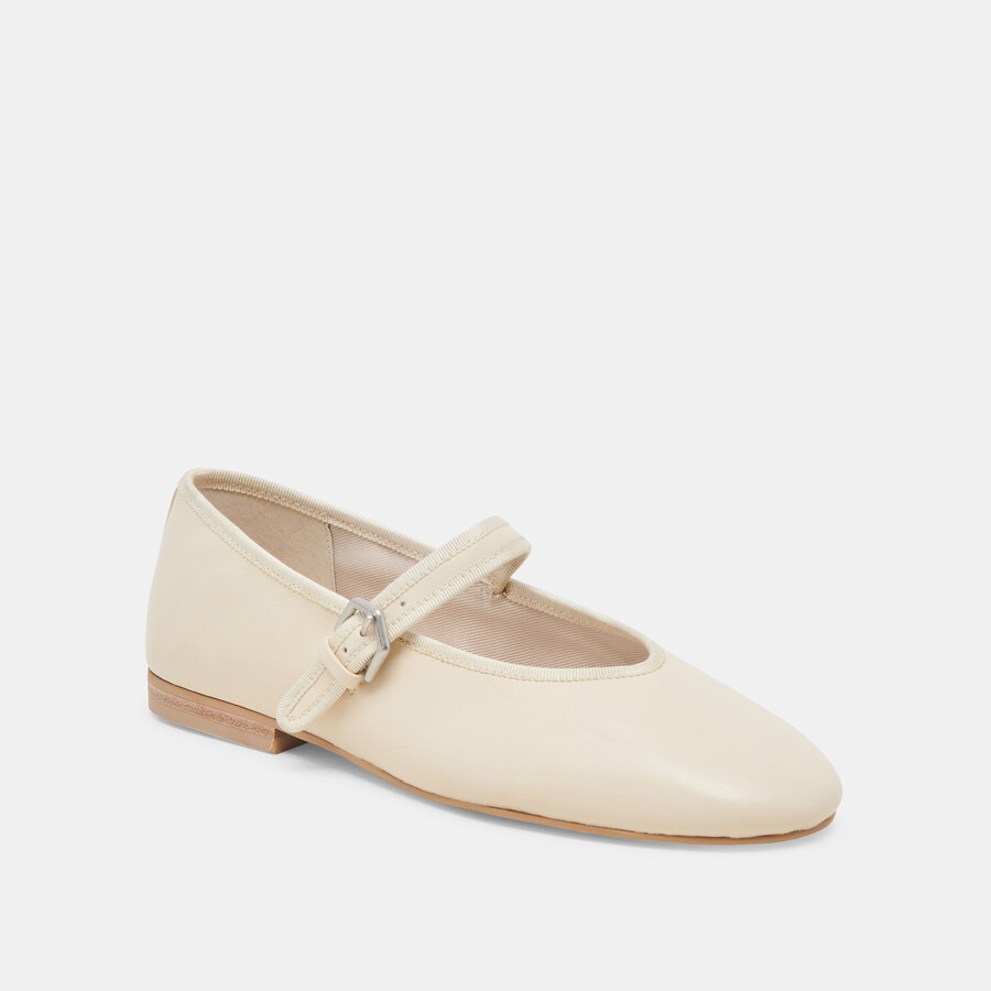 ballerine roslyn in pelle color crema