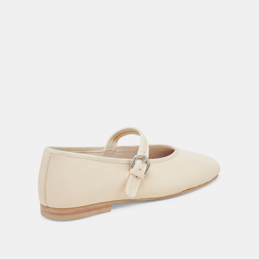 ballerine roslyn in pelle color crema