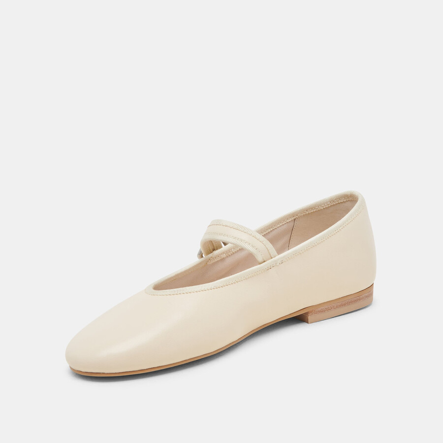 ballerine roslyn in pelle color crema