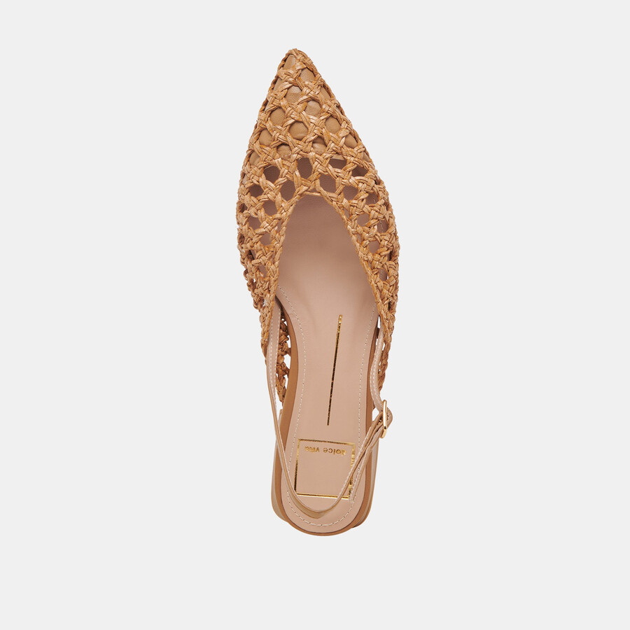 cyndi flats natural woven
