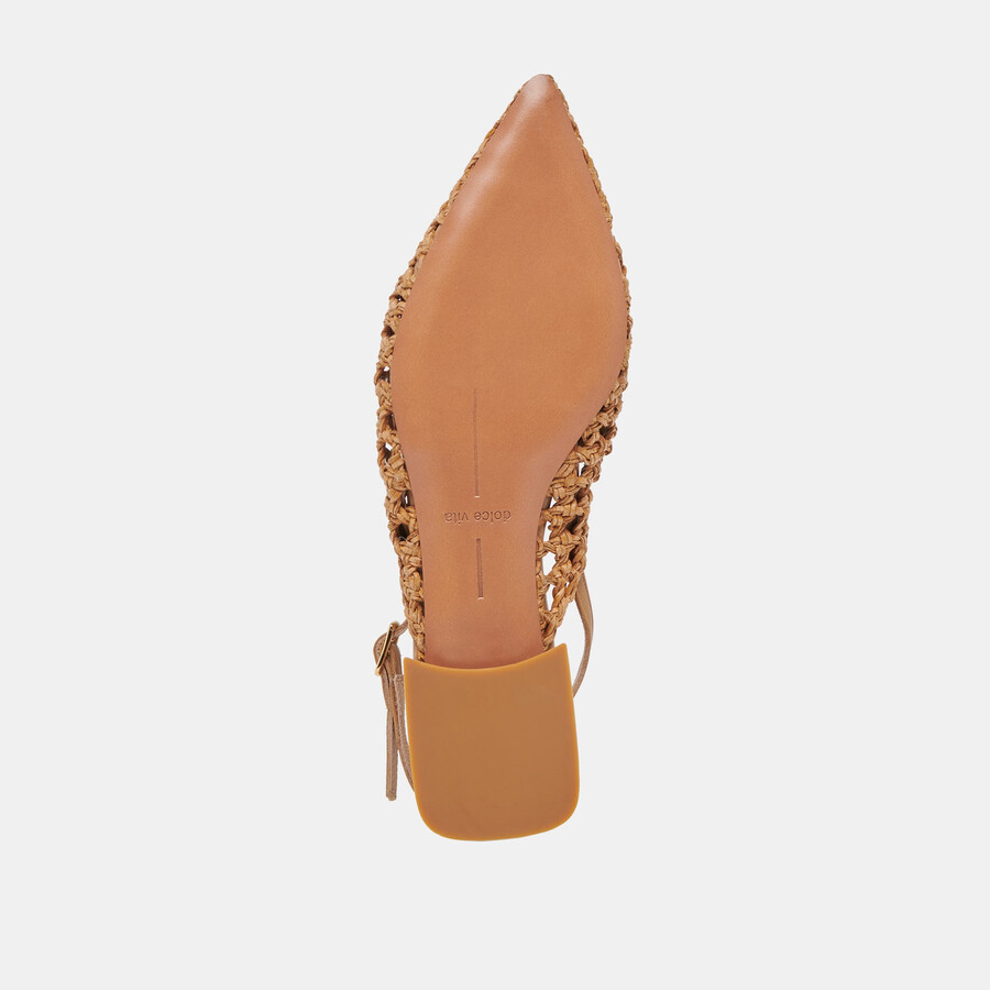 cyndi flats natural woven