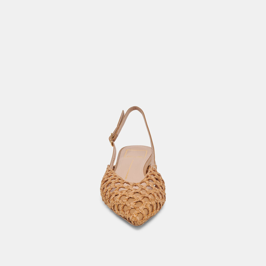 cyndi flats natural woven