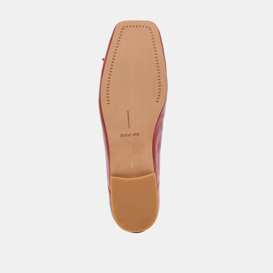 ballerine anisa in vernice rossa stropicciata