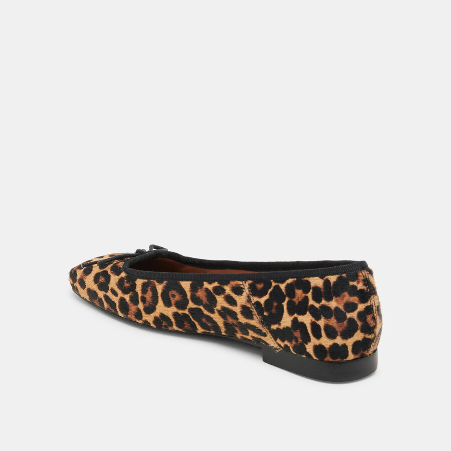ballerine anisa in pelle di vitello leopardata scura