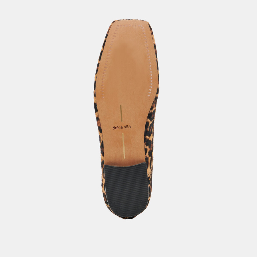 ballerine anisa in pelle di vitello leopardata scura