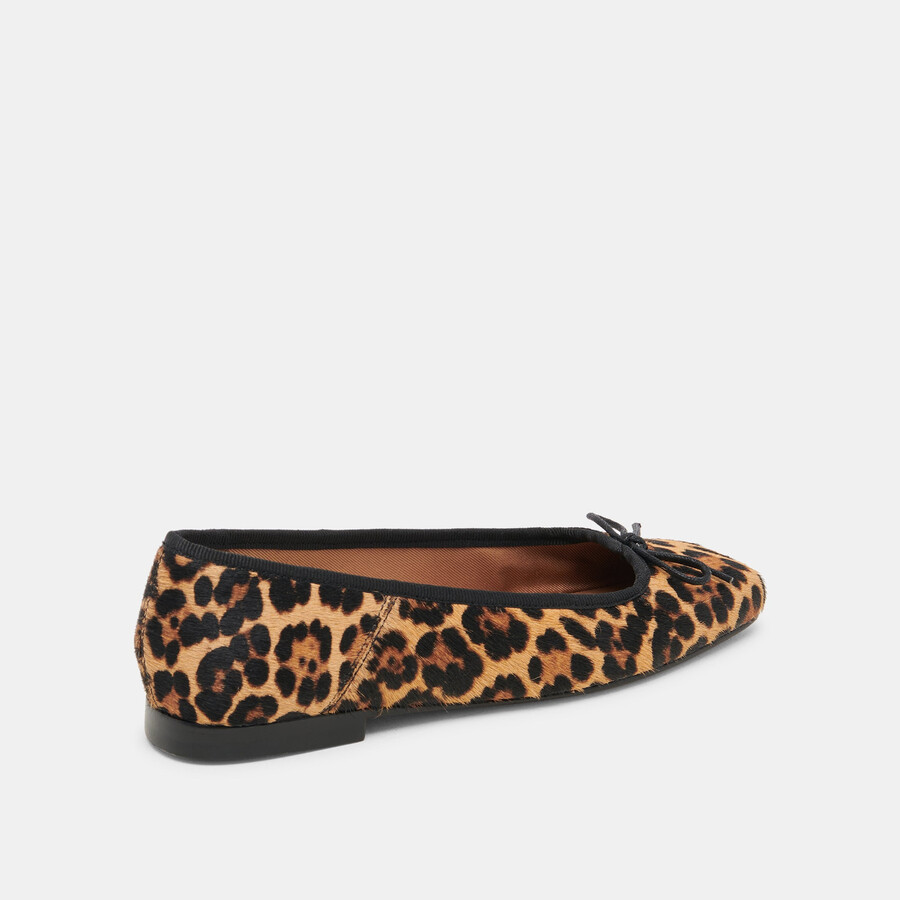 ballerine anisa in pelle di vitello leopardata scura