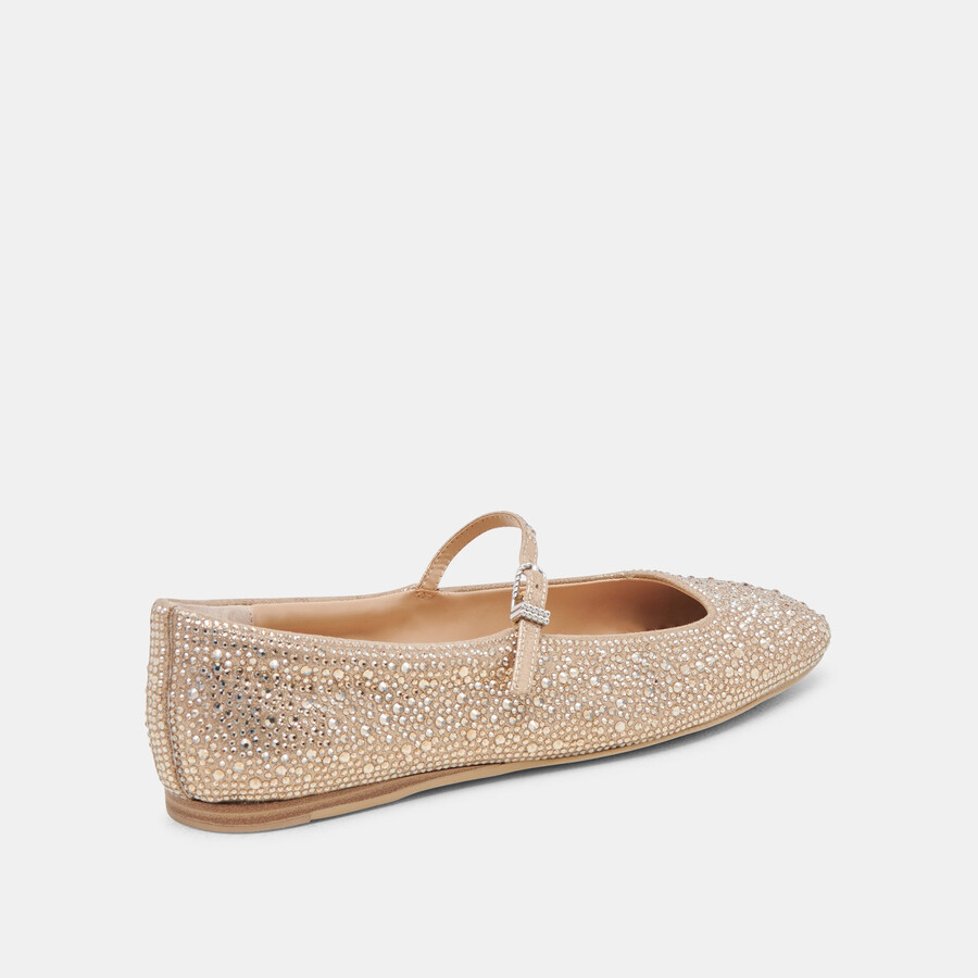 ballerine reyes crystal in oro chiaro e cristallo