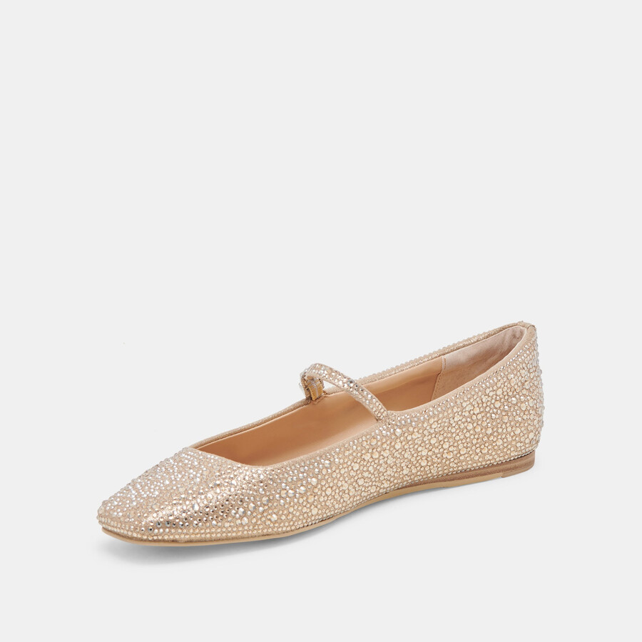 ballerine reyes crystal in oro chiaro e cristallo