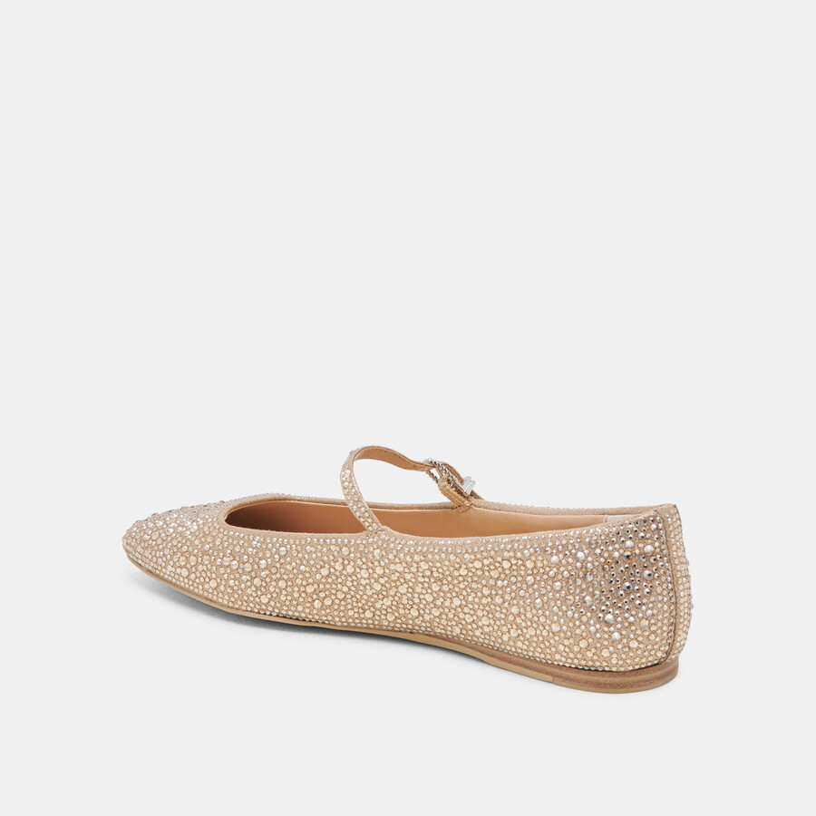 ballerine reyes crystal in oro chiaro e cristallo