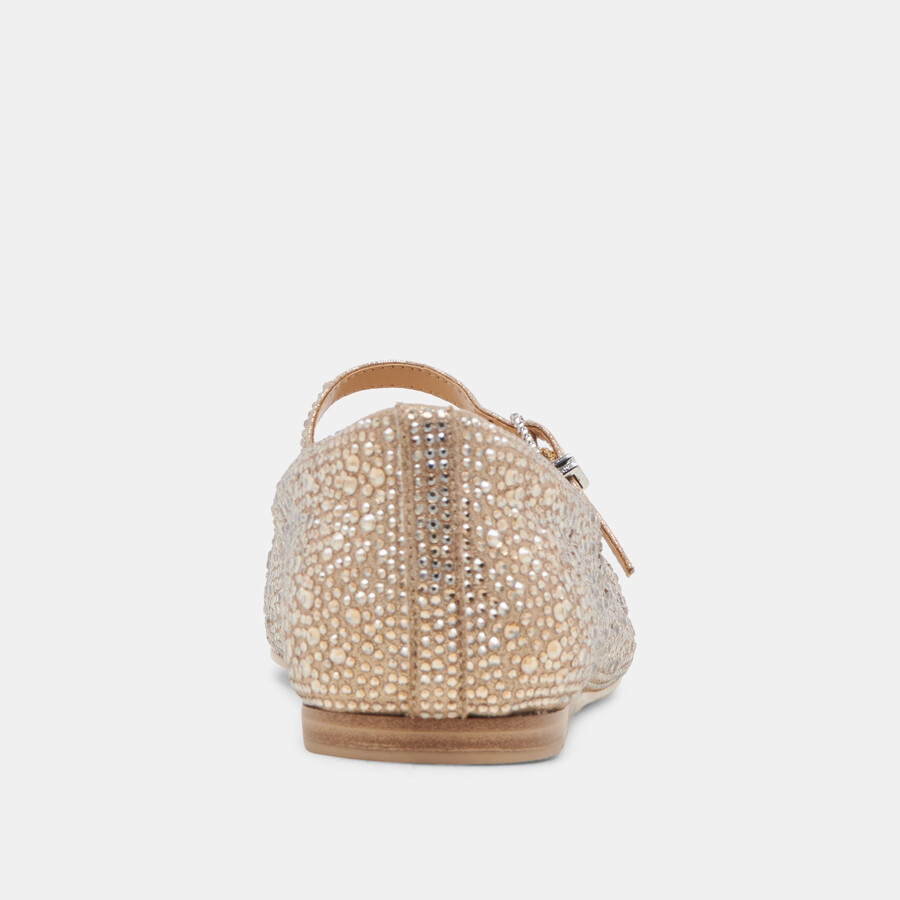 ballerine reyes crystal in oro chiaro e cristallo