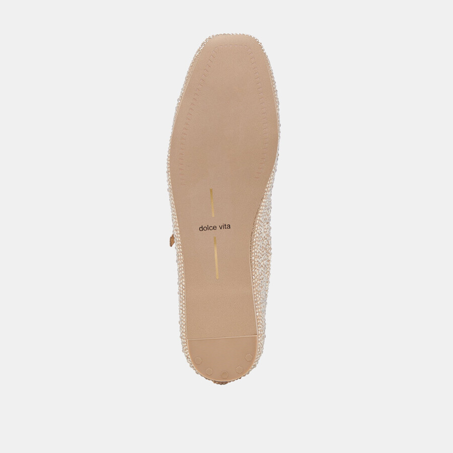 ballerine reyes crystal in oro chiaro e cristallo