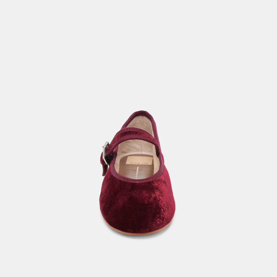 ballerine roslyn in velluto color vino