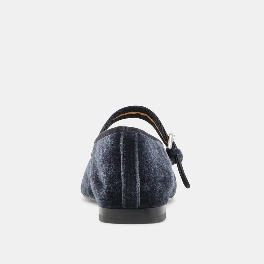 ballerine roslyn in velluto blu polvere
