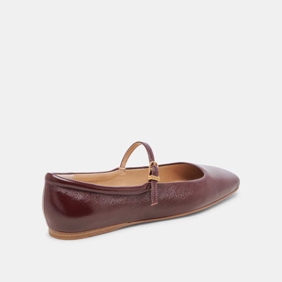 ballerine reyes in vernice stropicciata color mirtillo