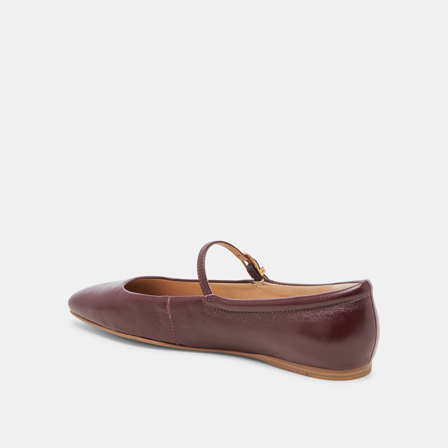 ballerine reyes in vernice stropicciata color mirtillo