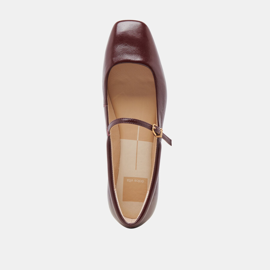 ballerine reyes in vernice stropicciata color mirtillo