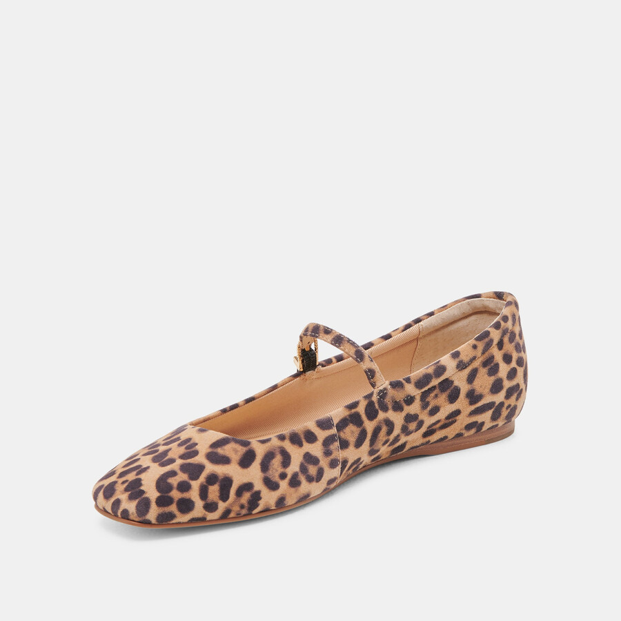 ballerine reyes in pelle scamosciata leopardata scura