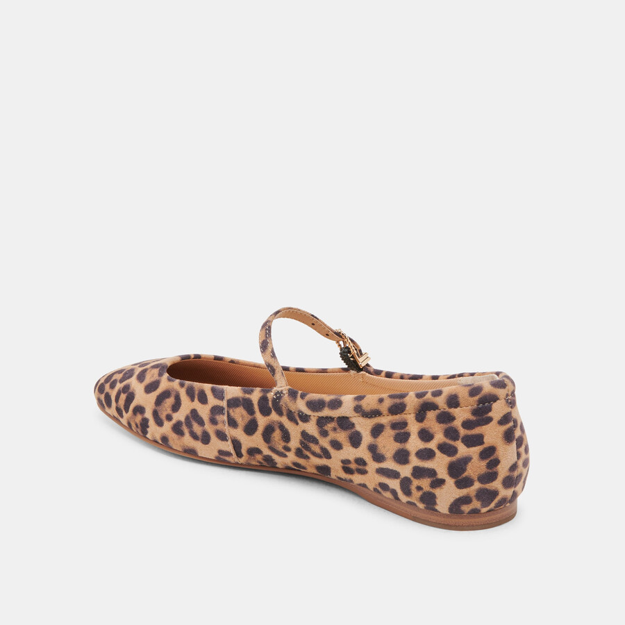 ballerine reyes in pelle scamosciata leopardata scura