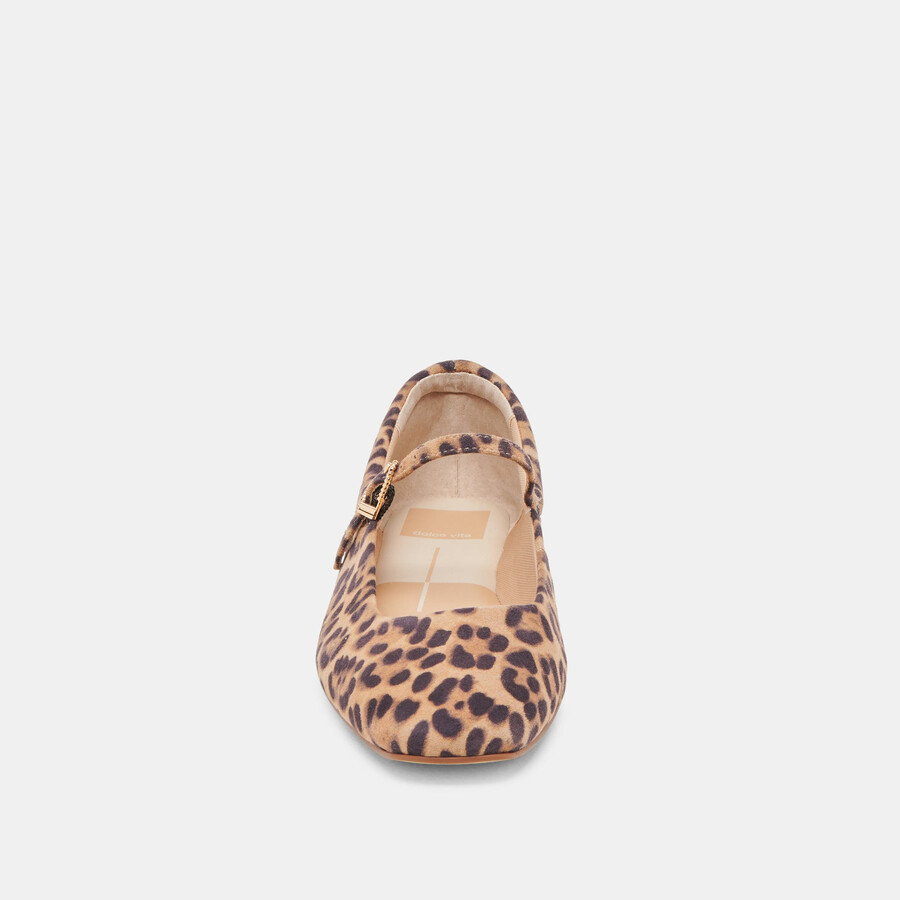 ballerine reyes in pelle scamosciata leopardata scura