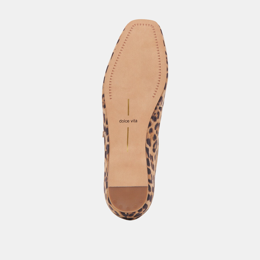 ballerine reyes in pelle scamosciata leopardata scura