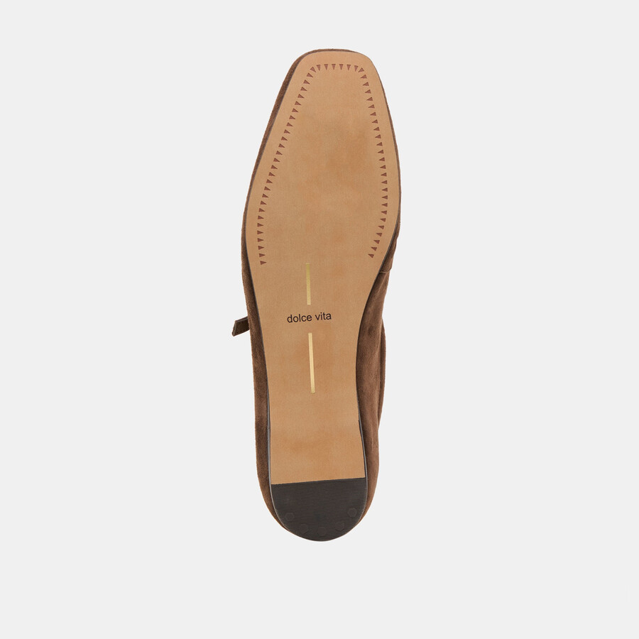 ballerine reyes in pelle scamosciata marrone scuro