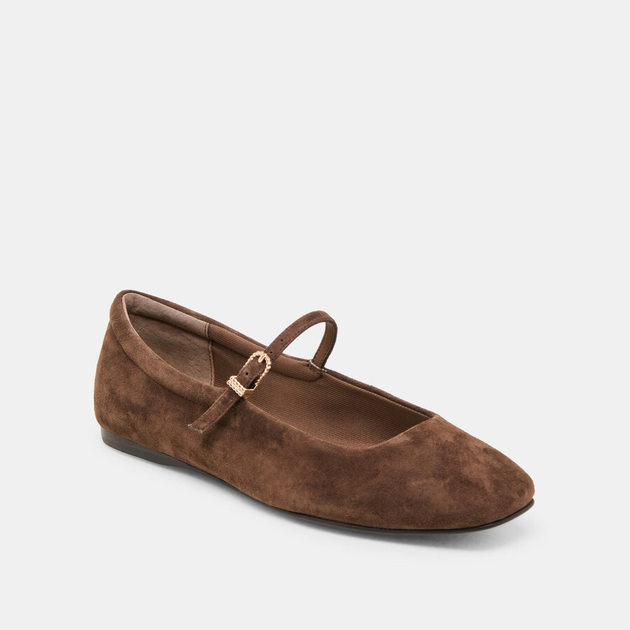 ballerine reyes in pelle scamosciata marrone scuro