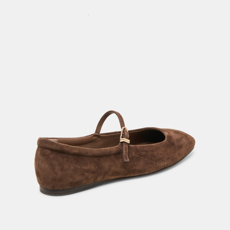 ballerine reyes in pelle scamosciata marrone scuro