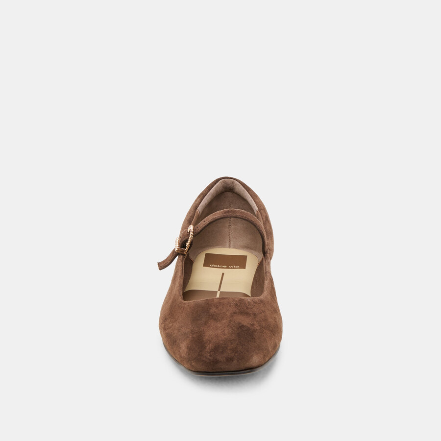 ballerine reyes in pelle scamosciata marrone scuro