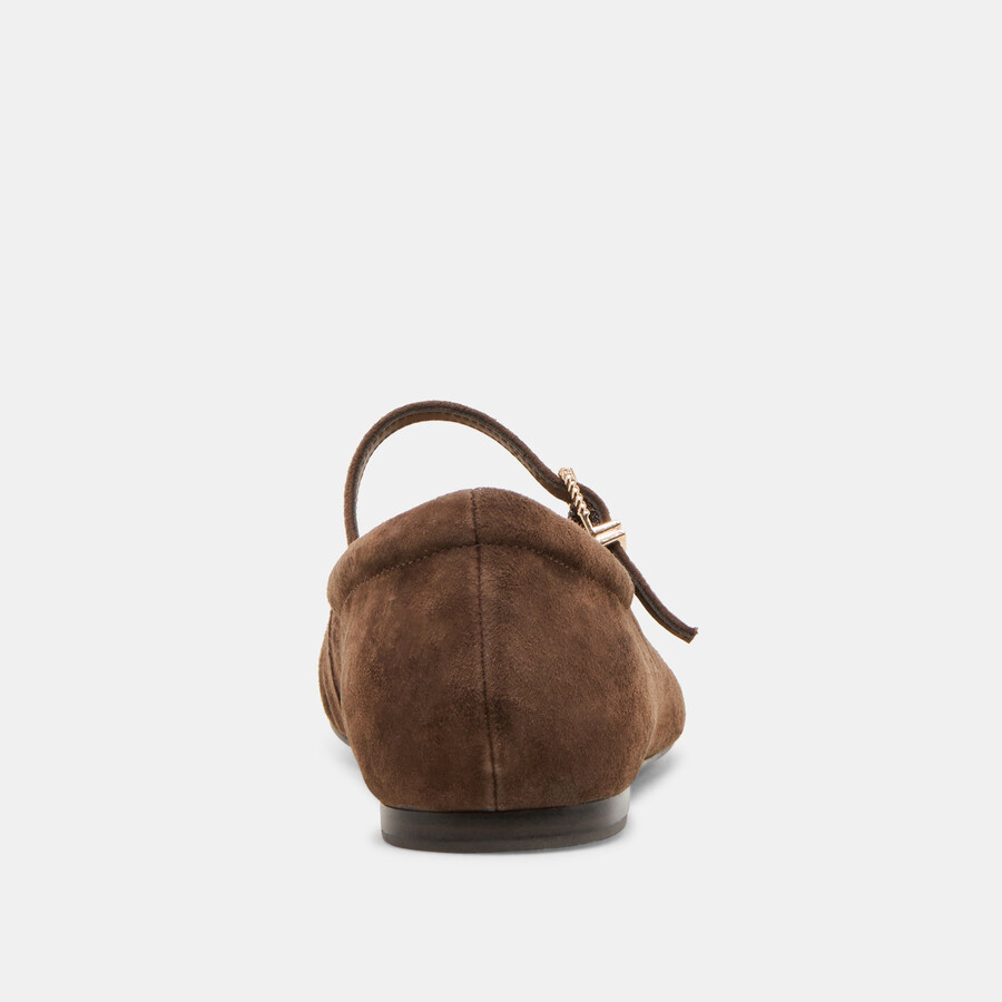 ballerine reyes in pelle scamosciata marrone scuro