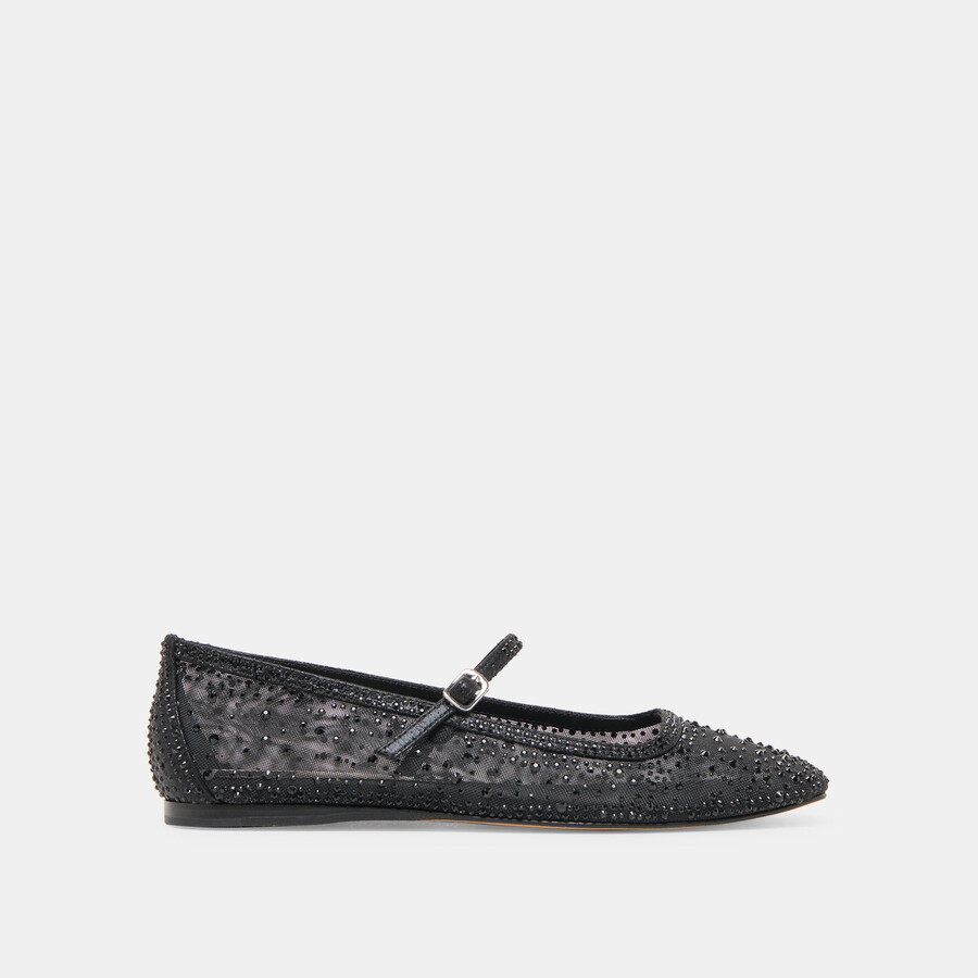ballerine reyes crystal in rete nera