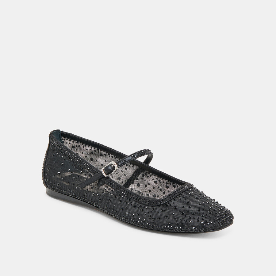 ballerine reyes crystal in rete nera