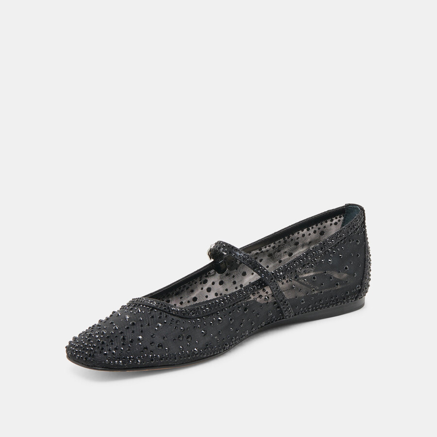 ballerine reyes crystal in rete nera