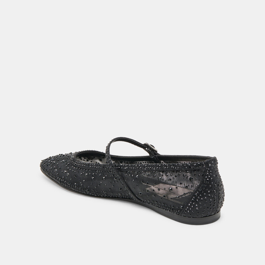 ballerine reyes crystal in rete nera