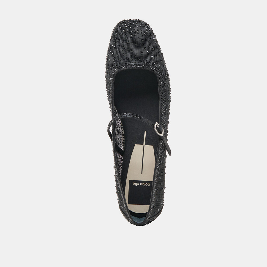 ballerine reyes crystal in rete nera